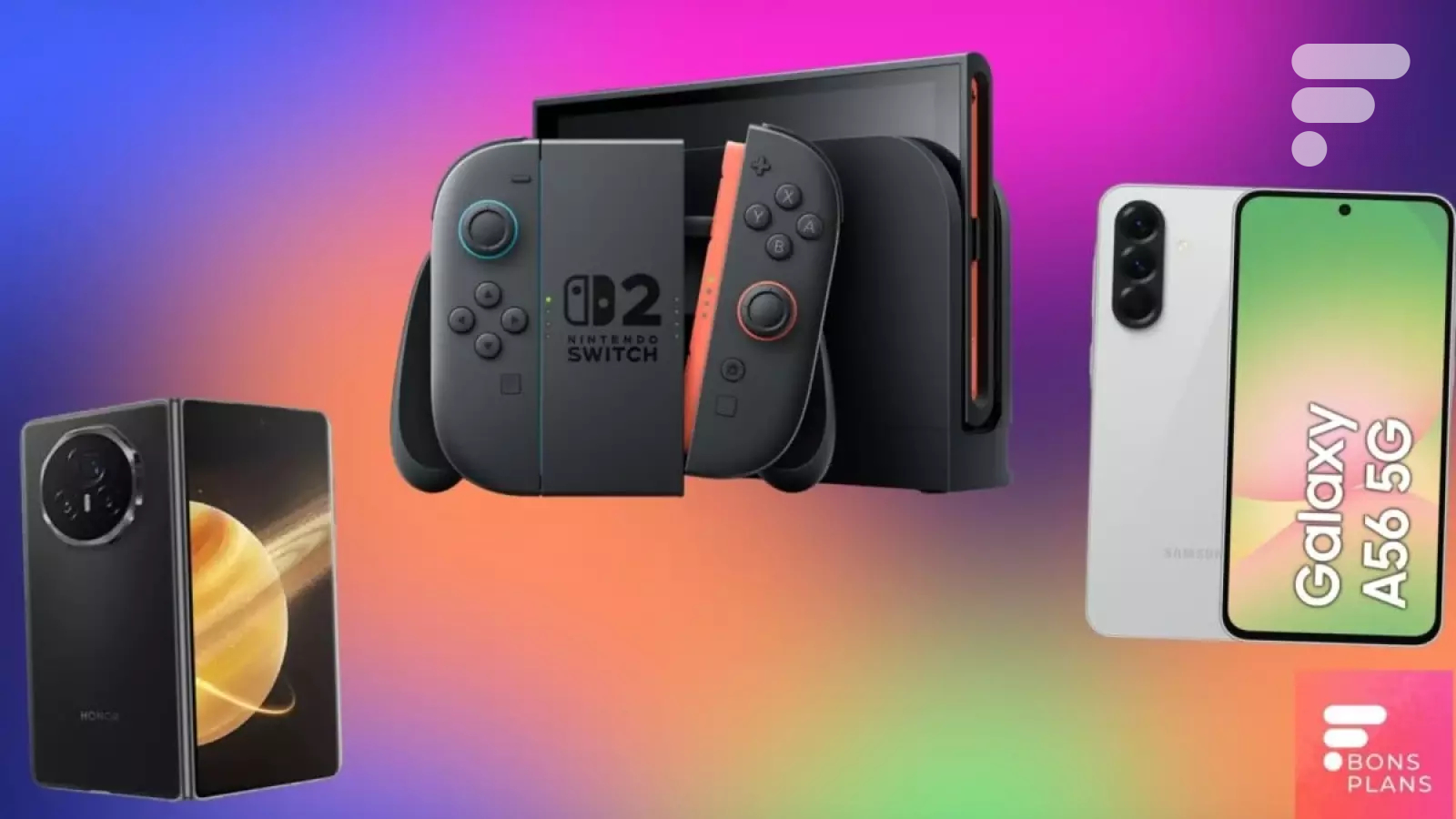 Baisse de prix Switch 2, Galaxy A56 déjà en promo et Honor Magic V3 à prix cassé — les deals de la semaine