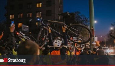 Mardi 15 avril, 80 cyclistes serbes contre la corruption arrivent à Strasbourg