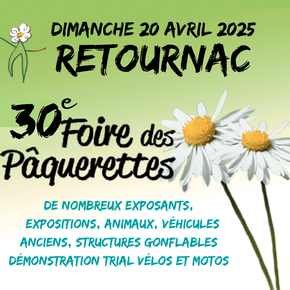 Retournac Foire Pâquerettes avril 2025