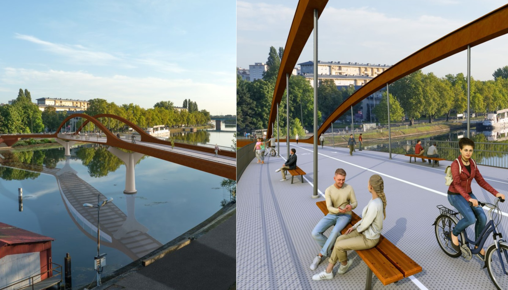 une passerelle XXL reliera 2 quartiers de Strasbourg dès 2026