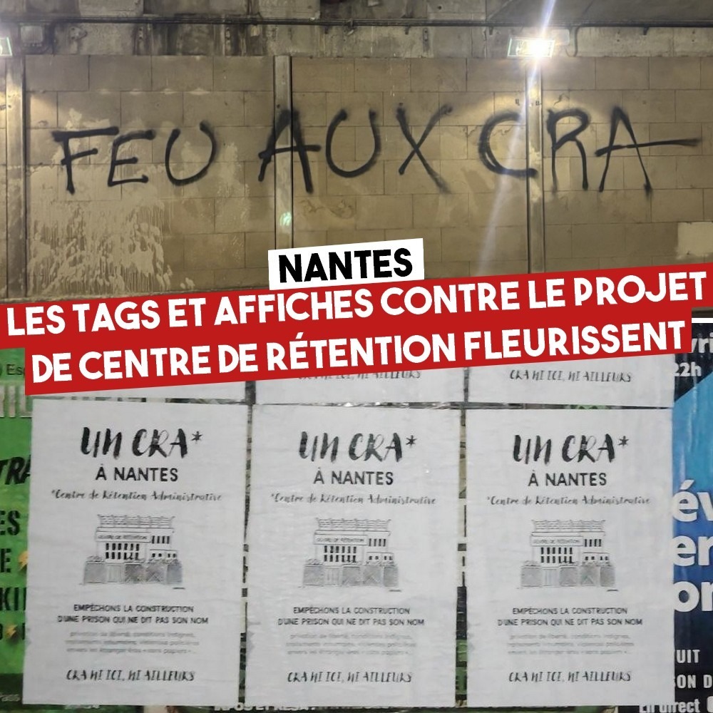 de nombreux tags et affiches contre le projet de CRA