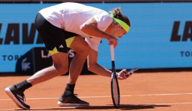 Alexander Zverev a dégainé son smartphone en plein match dénonçant une mauvaise décision arbitrale