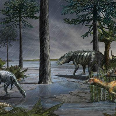Une extinction de masse à l’origine du règne des dinosaures