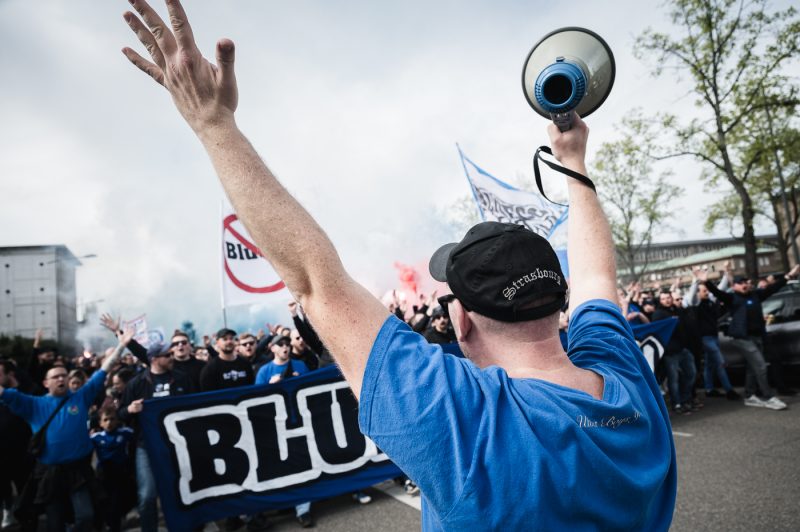 Marche Ultra Boys 90 contre BlueCo Ultras Racing Club de Strasbourg Football