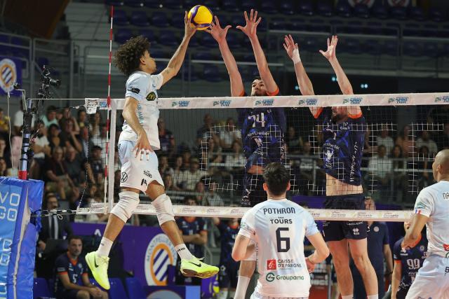 Tours et Poitiers surprennent Montpellier et Chaumont en demi-finales aller de Marmara SpikeLigue - L'Équipe