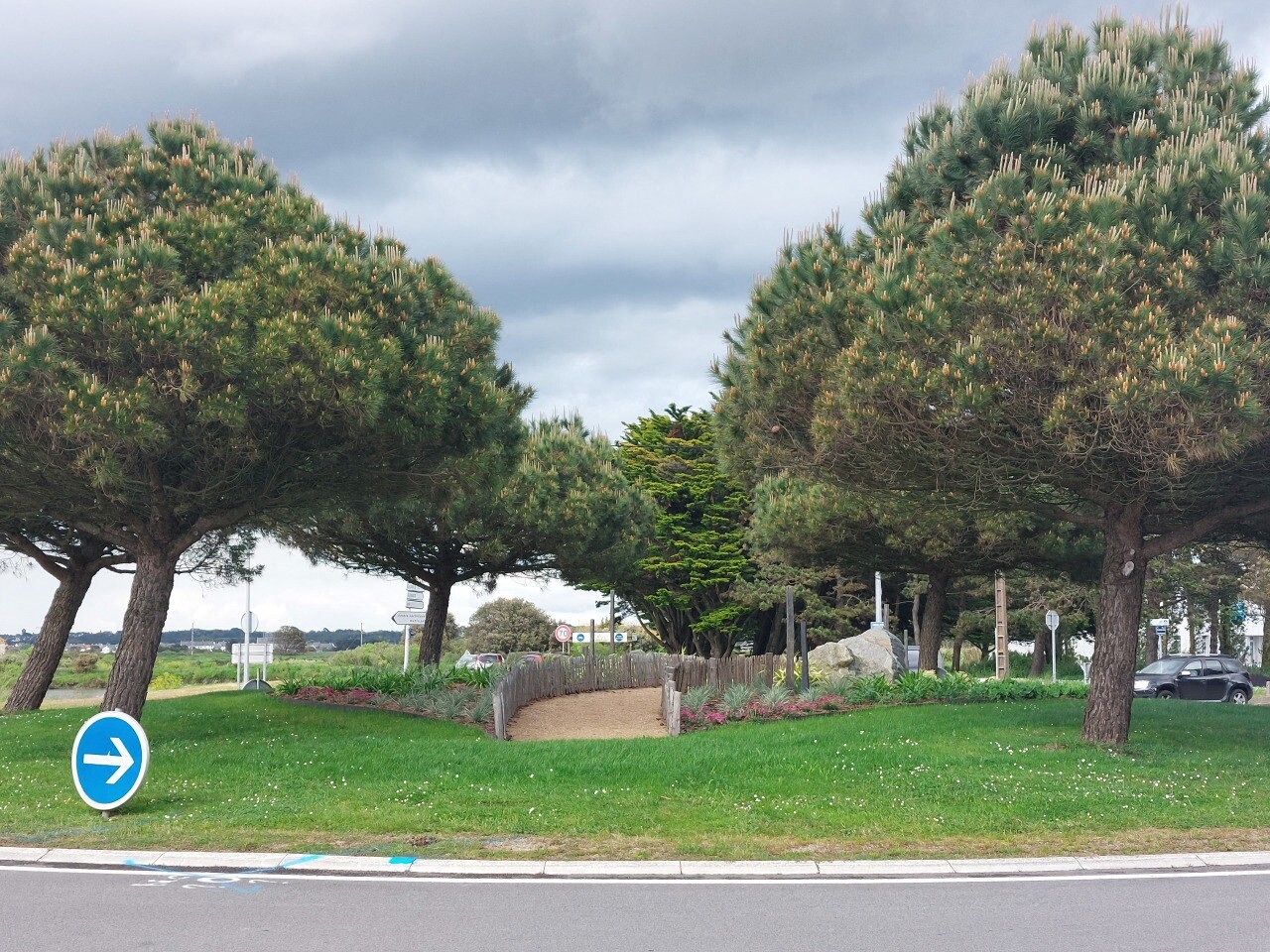 des travaux sur la route de Saint-Nazaire