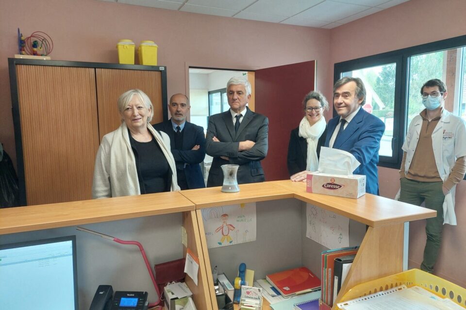 Visite de la Maison de santé de Londinières pour les présidents de la Région Normandie et du Département de la Seine-Maritime.