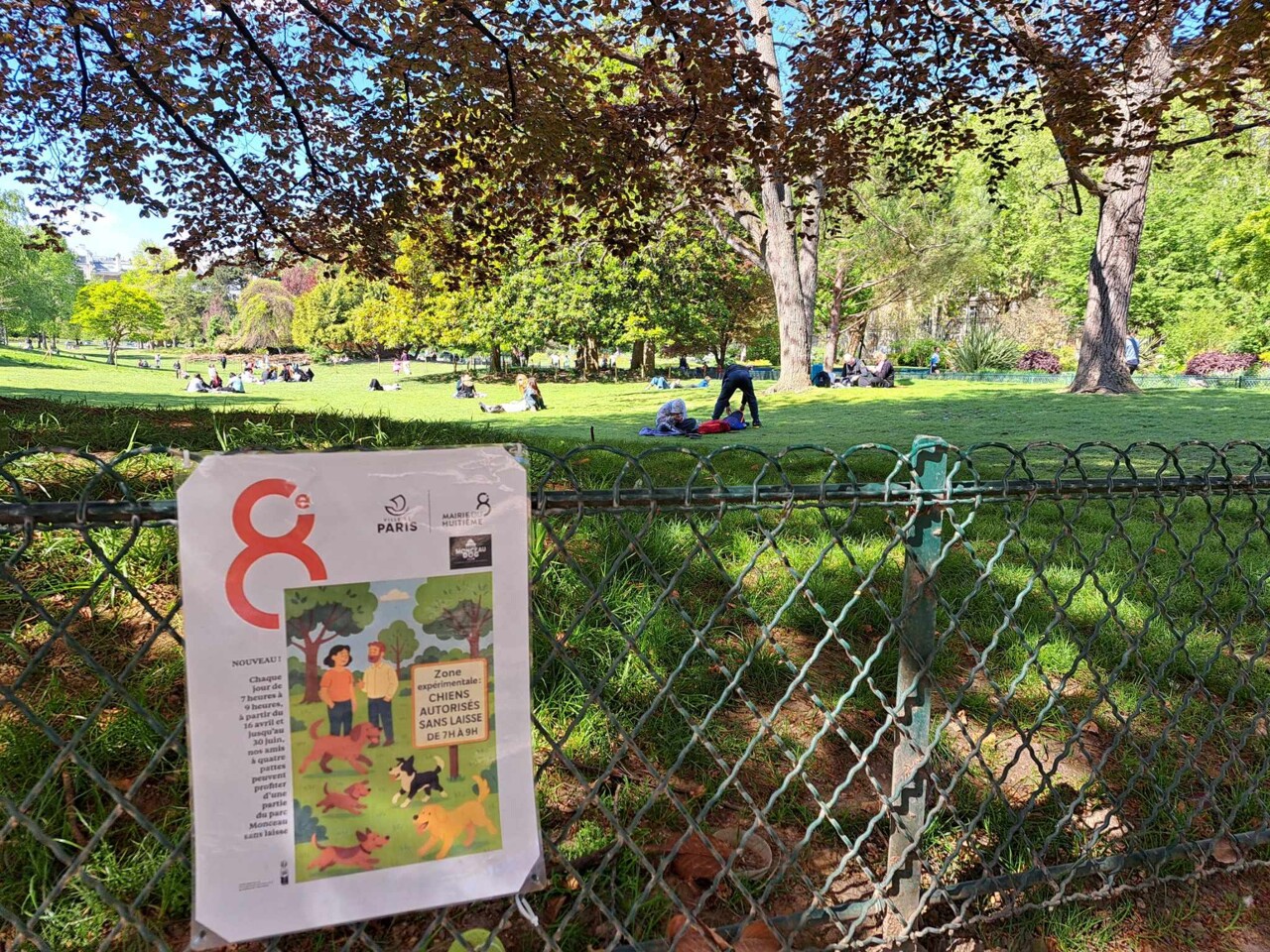 à Paris, les chiens du parc Monceau libérés de leurs laisses