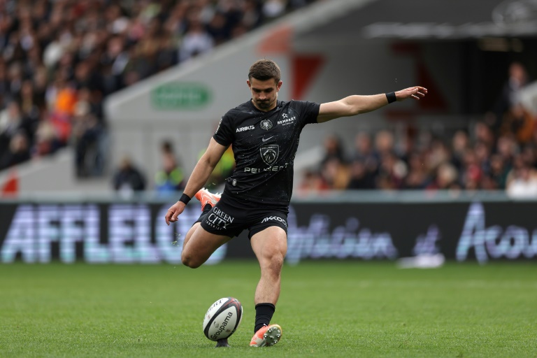Thomas Ramos lors de la rencontre de Top 14 face à Castres, à Toulouse, le 26 avril 2025 (Valentine CHAPUIS)