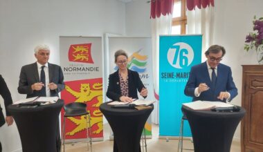 Signatures importantes des présidents de la Région et du Département pour cette commune de Seine-Maritime