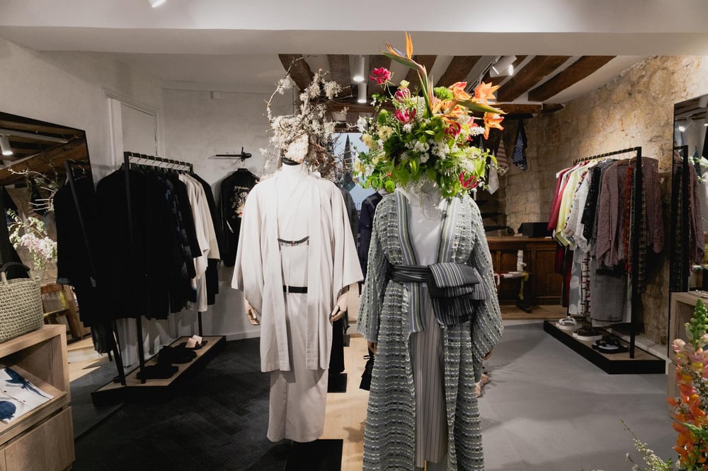 Le pari des deux labels de Yamato est de moderniser le kimono afin de faire un 'pont' avec le reste du monde
