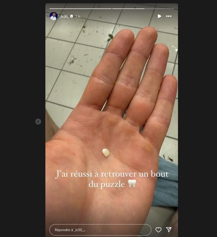 Une story publiée par Lucas Chevalier après le match Lille-Auxerre, le 20 avril 2025.