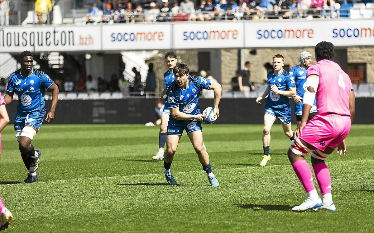 Devant près de 4 000 spectateurs à La Rabine, les espoirs du RC Vannes perdent le choc contre le Stade Français