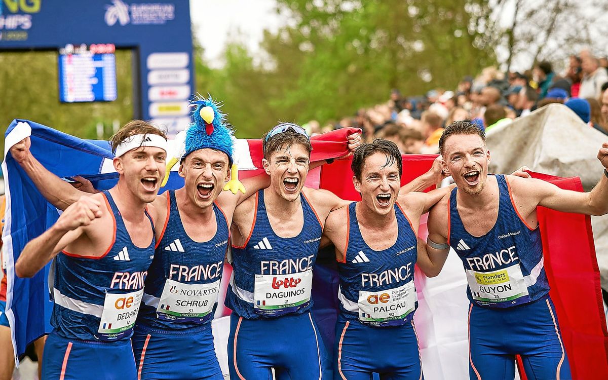 Le Vannetais Simon Bédard et l’équipe de France championne d’Europe de running sur le 10 km !