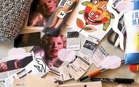 Dans ses carnets, Capucine Lancien colle tout, en un patchwork coloré de souvenirs, et transpose cette vision sur son compte Instagram.