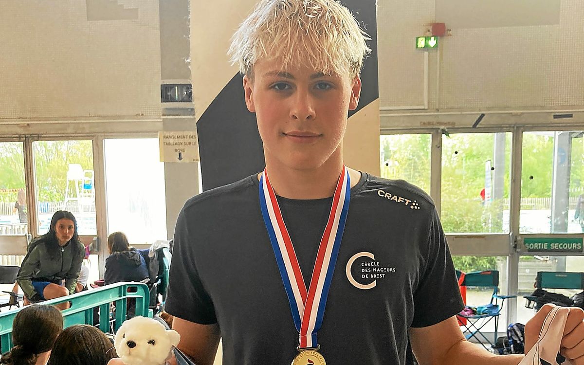 Les promesses en or du nageur brestois Jules Loarer lors des championnats de France juniors à Rennes