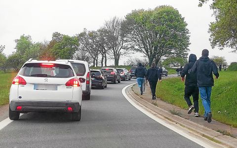 En s’introduisant sur la RN12, les supporters brestois ont créé une belle pagaille parmi les automobilistes.