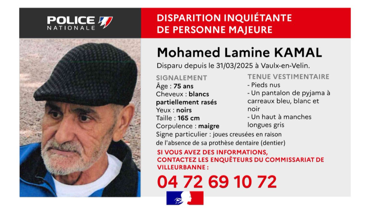 un appel à témoins lancé pour retrouver Mohamed Lamine Kamal