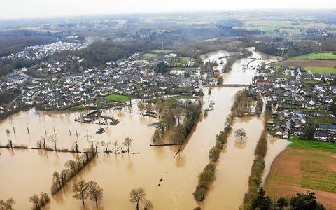 Fin janvier, Pont-Réan a été entièrement inondée par la crue historique de la Vilaine.
