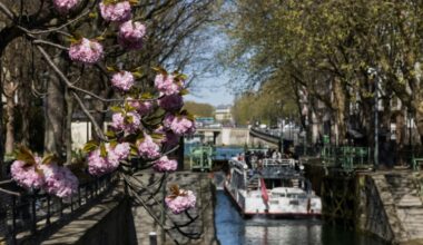 Le canal Saint-Martin, à Paris, le 6 avril 2025 (JOEL SAGET)