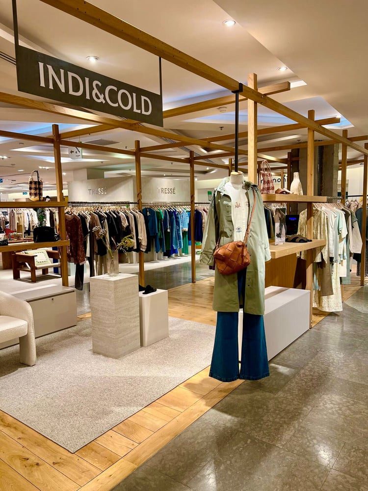 Corner d’Indi&Cold au Printemps Haussmann, à Paris