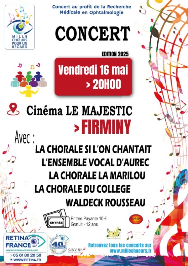 Mille Choeurs pour un regard le 16 mai à Firminy