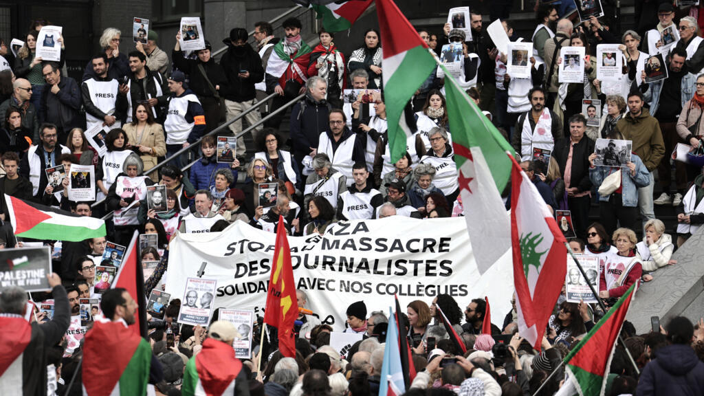 À Marseille et Paris, plusieurs centaines de manifestants en soutien aux journalistes tués à Gaza