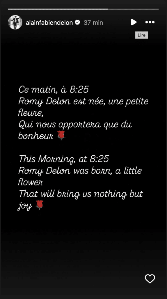 Alain Fabien Delon annonce la naissance de sa fille : son prénom inattendu laisse tout le monde sans voix