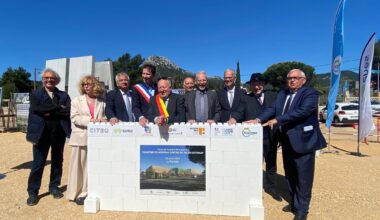Il accueillera les déchets de 640.000 Varois: la première pierre du futur centre de tri du Sittomat posée à La Farlède