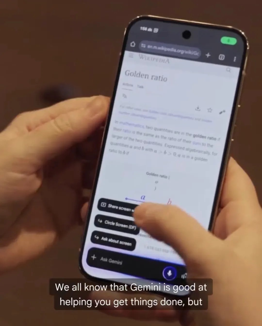 Google Gemini Entourer Ecran