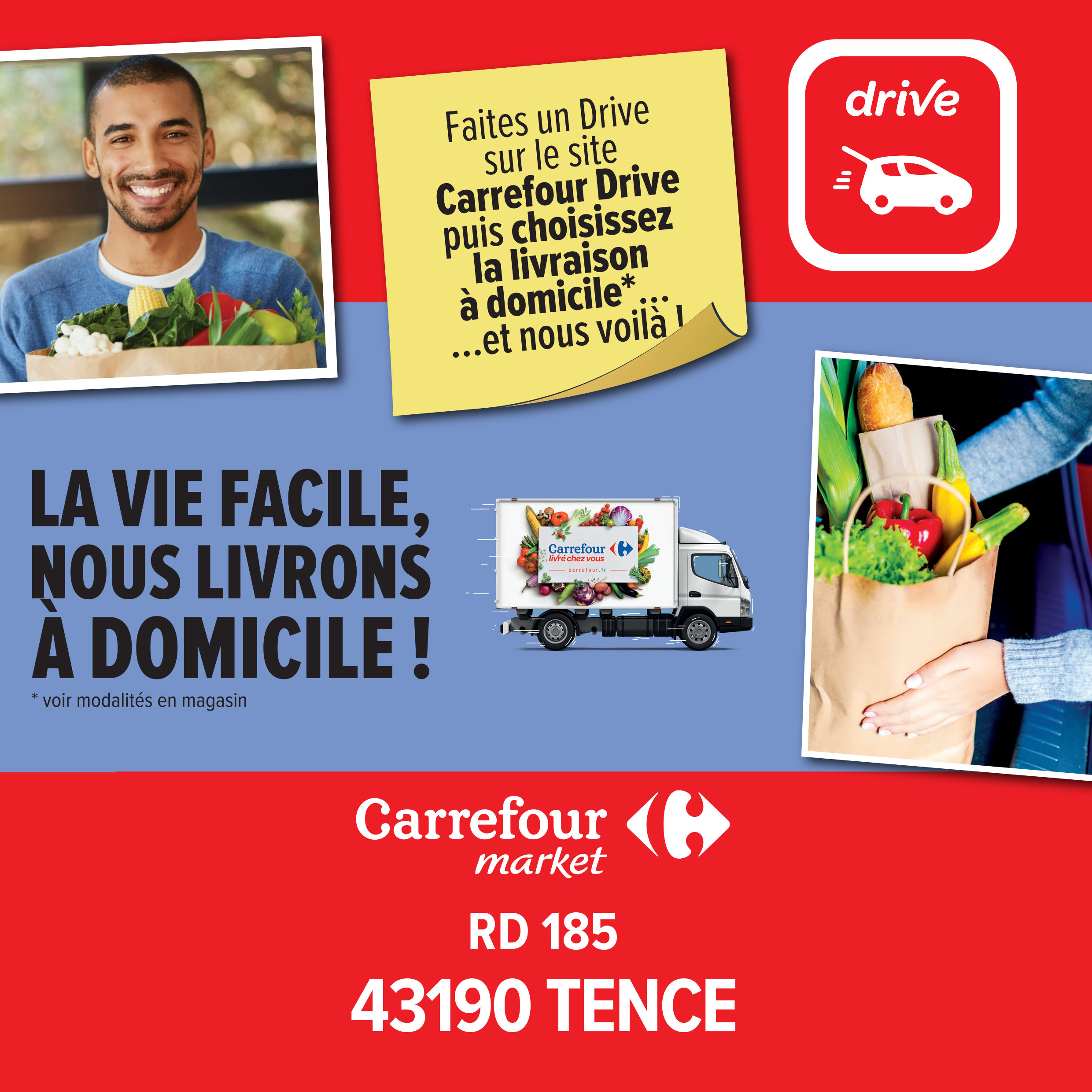 Tence Carrefour Market livraison domicile mars 2025