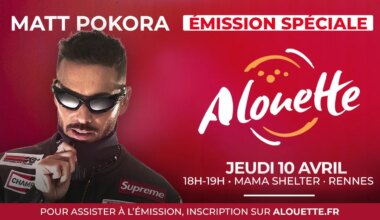 Émission spéciale en public avec Matt Pokora, à Rennes, le 10 avril !