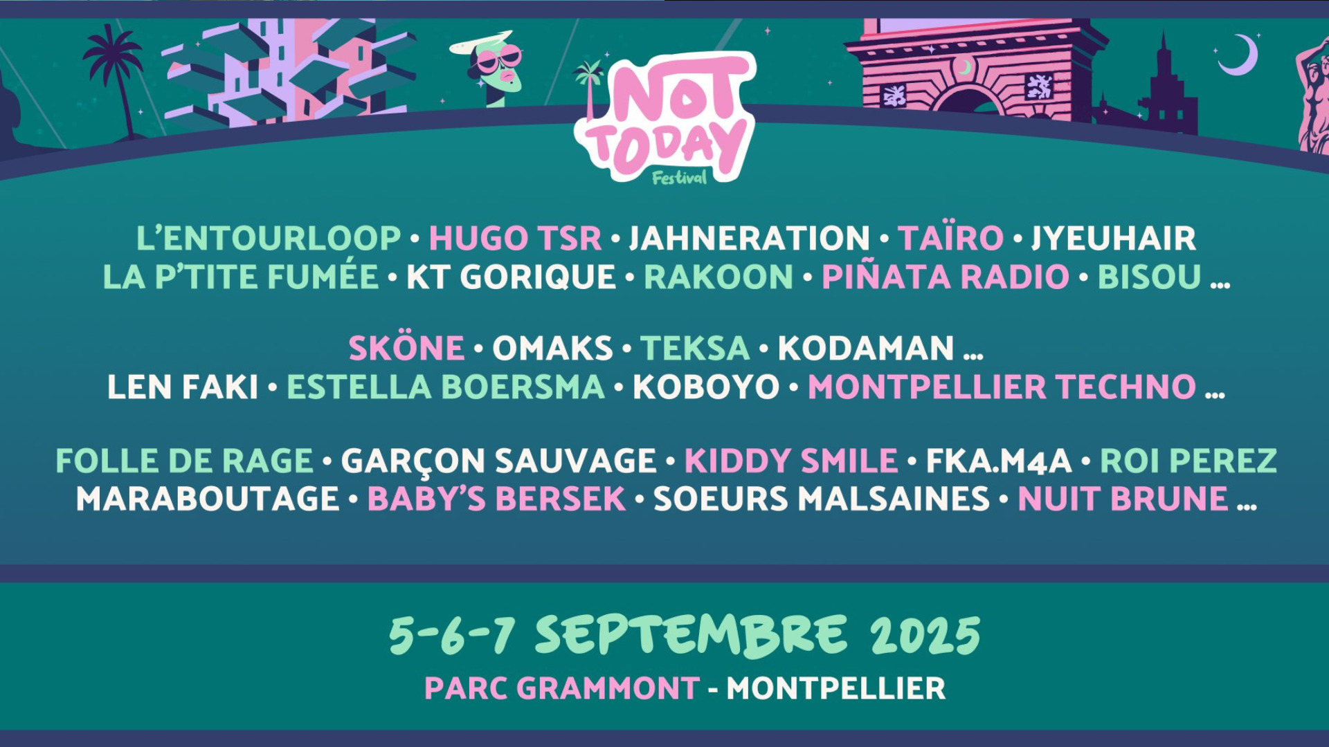 L'affiche officielle du Not Today Festival