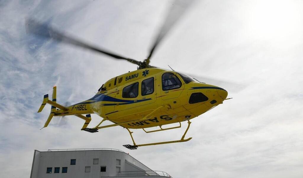Un homme de 60 ans héliporté en urgence absolue après une chute à vélo dans les