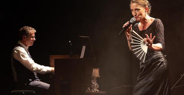 photo  michel duvet et lilie printemps. le duo reprend le répertoire de barbara, dans un respect absolu de l’œuvre, sans chercher à imiter l’original et son interprète. ils sont au théâtre de poche graslin à nantes, pour trois jours, à partir de ce jeudi 10 avril.  ©  dominique drouet 