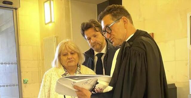 photo  maryvonne, veuve de gilbert bréant, et son fils charles, au côté de leur avocat bertrand salquain, mardi 11 mars 2025, au tribunal administratif de nantes.  ©  archives ouest-france 