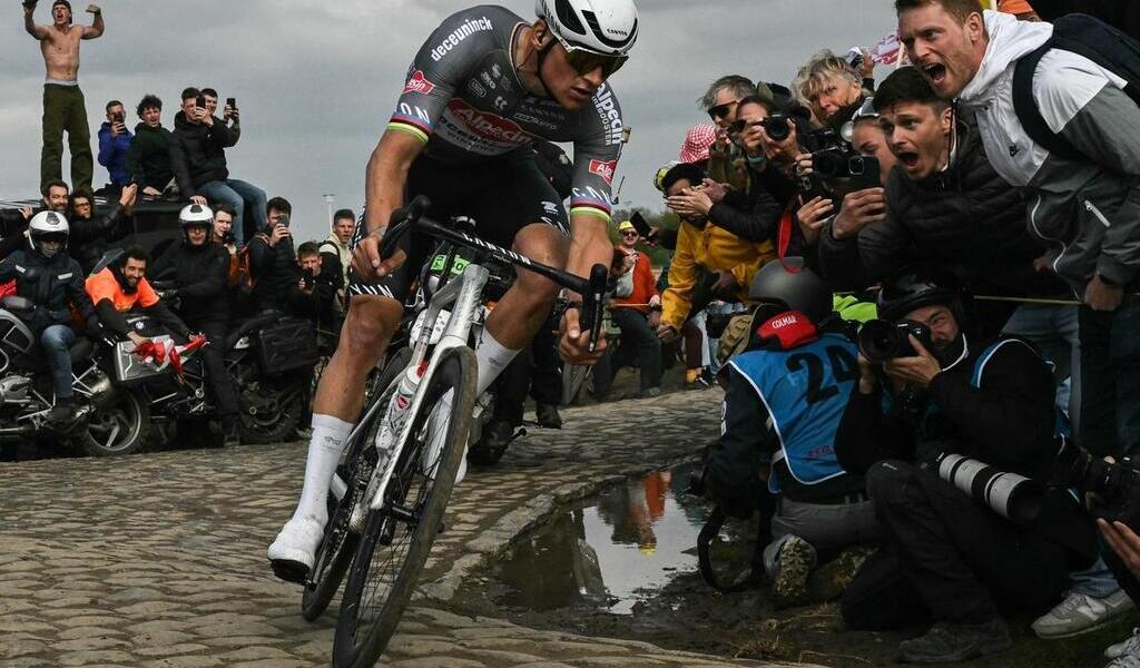 Paris - Roubaix. Le parquet de Lille ouvre une enquête après le jet de bidon sur van der Poel .