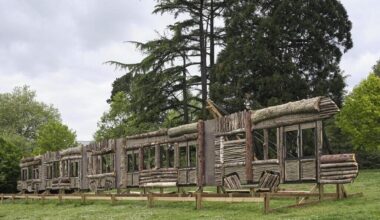 Le tramway cabane est achevé dans le parc de Procé à Nantes