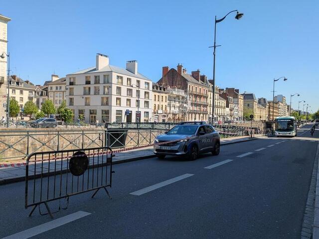 photo un périmètre de sécurité a été mis en place le temps des opérations de déminage.  ©  ouest-france