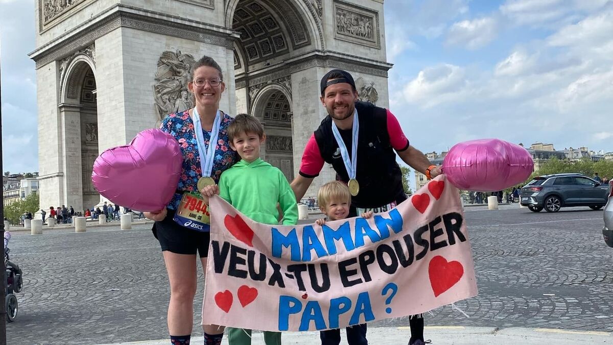 5h27 de course et une bague dans le short : au bout du marathon de Paris, Pierre a demandé Anne-Sophie en mariage
