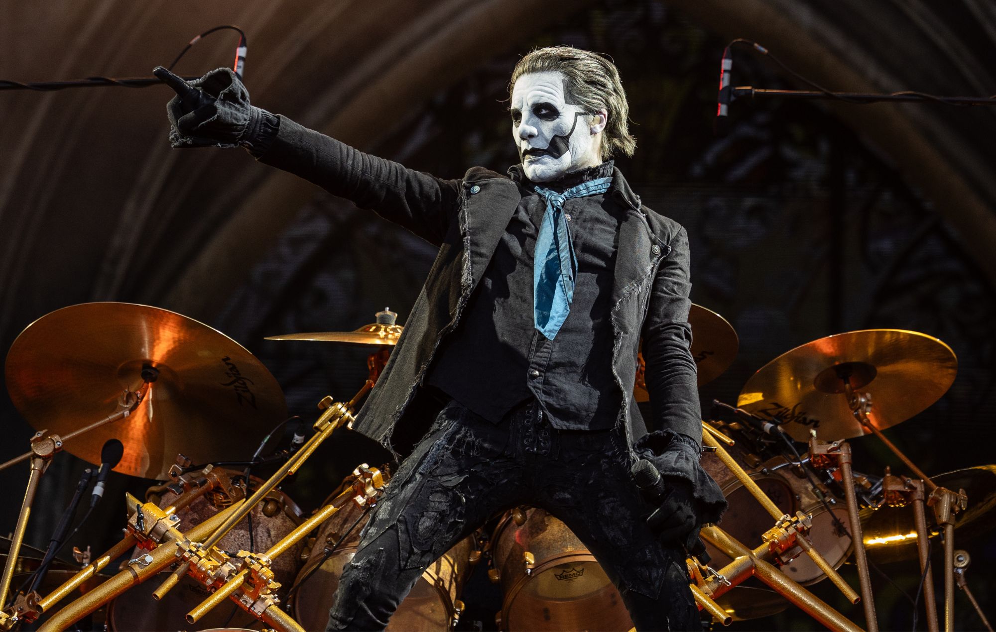 Tobias Forge du groupe Ghost se produit en live