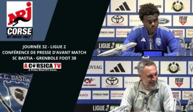 J32 / SC Bastia - Grenoble Foot 38 : Conf de presse d'avant match de Chris Oulai et Benoît Tavenot.