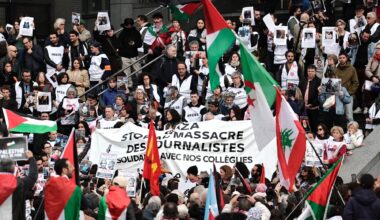 Rassemblements à Paris et Marseille en soutien aux journalistes tués à Gaza