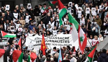 Rassemblements à Paris et Marseille en soutien aux journalistes tués à Gaza
