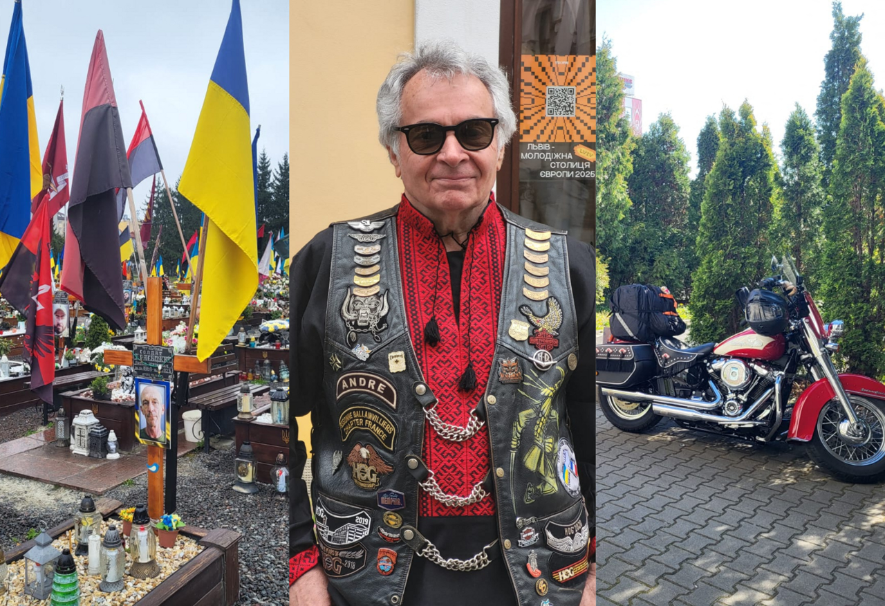 motard en Essonne, André a traversé l'Europe pour aller soutenir les bikers ukrainiens