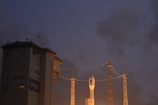 Le satellite Biomasse de pointe de l’ESA a été lancé à bord d’une  fusée Vega-C depuis le port spatial de l’Europe à Kourou (Guyane).  (© ESA - S.Corvaja)