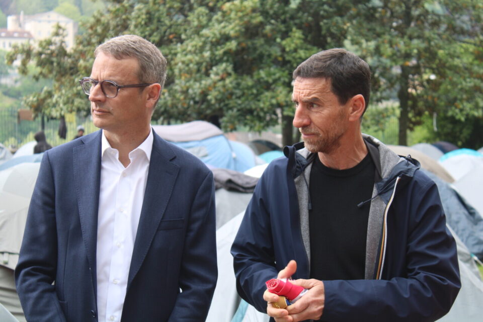 Boris Tavernier (EELV), présent vendredi 25 avril au campement avec Abdelkader Lahmar (LFI).