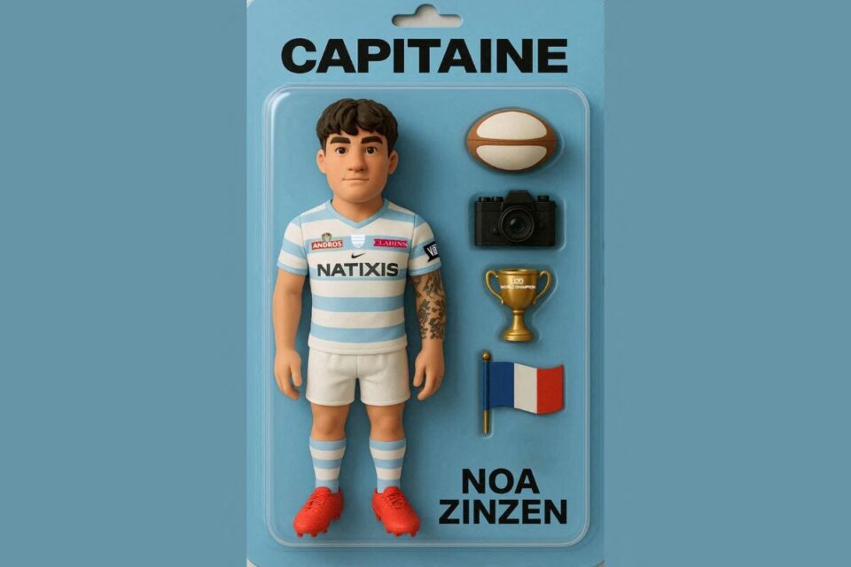 Le Racing 92 a généré le starter pack de Noa Zinzen pour annoncer son capitanat sur les réseaux sociaux 