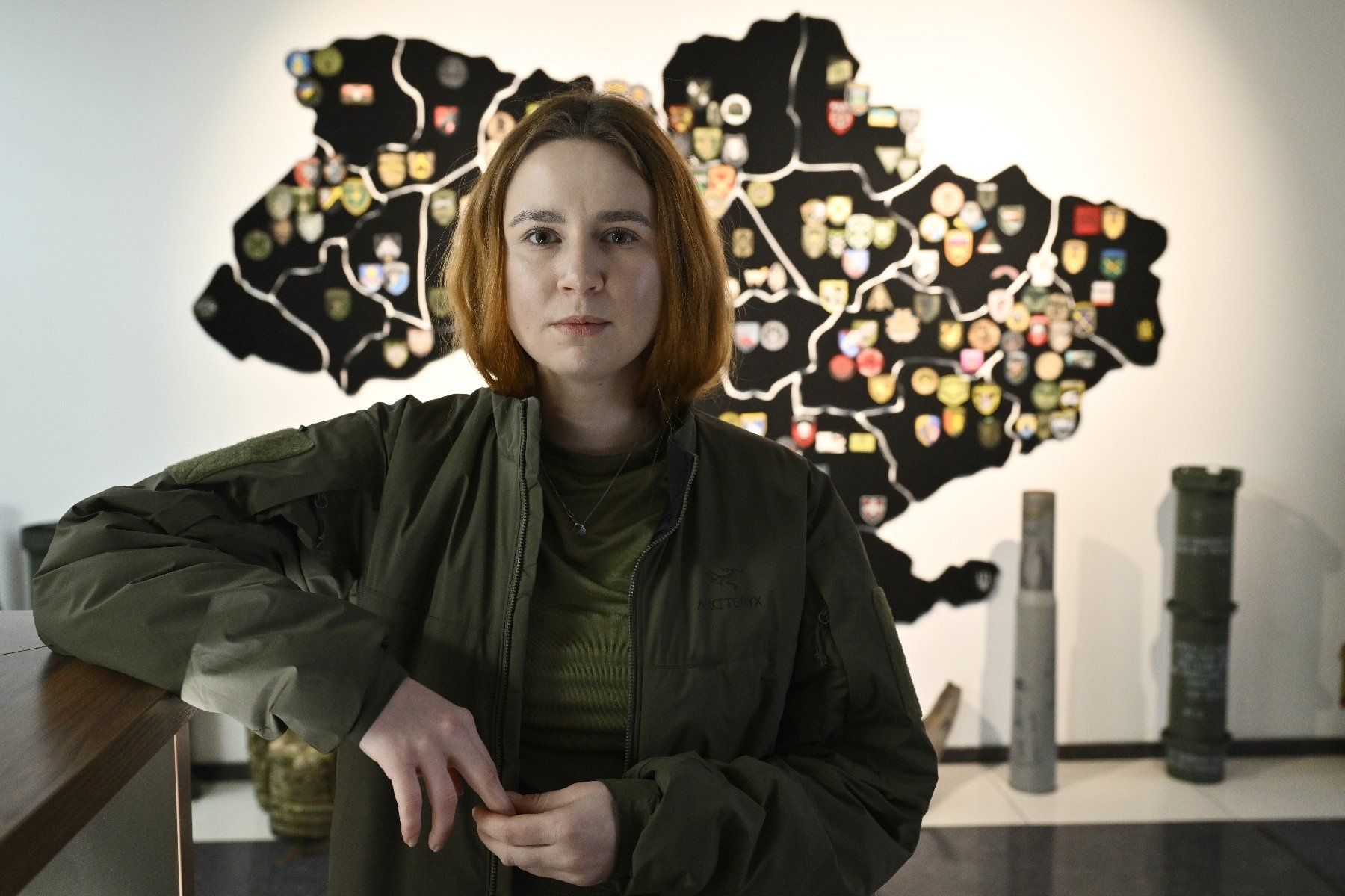 L'Ukrainienne Kateryna Halouchka lors d'une interview avec l'AFP, le 12 mars 2025 à Kiev