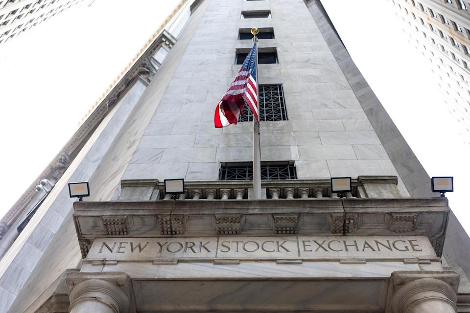 La façade du New York Stock Exchange, à Manhattan, le 1er avril 2025.